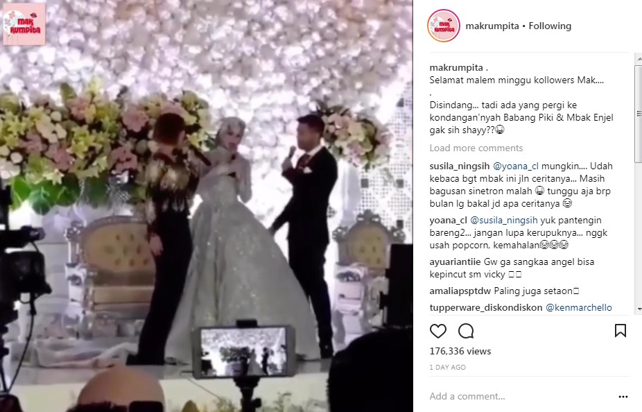 Vicky Prasetyo-Angel Lelga Jadi Sorotan Kamerea Saat di Pelaminan