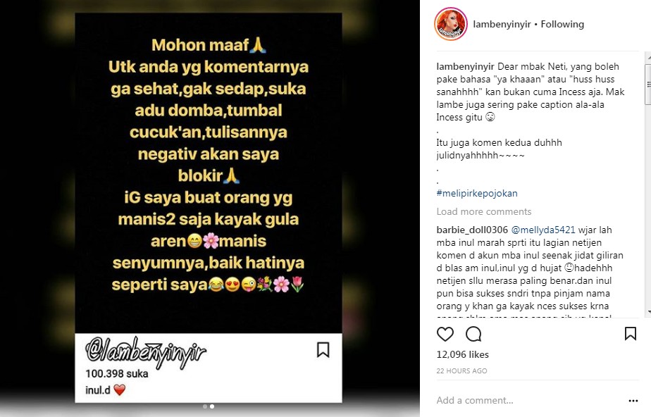 Inul Daratista Beri Ancaman Pada Netter yang Berkomentar Tak Baik