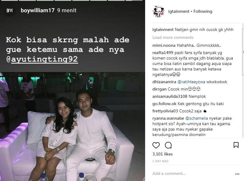 Foto Syifa dan Adik Boy William Jadi Sorotan