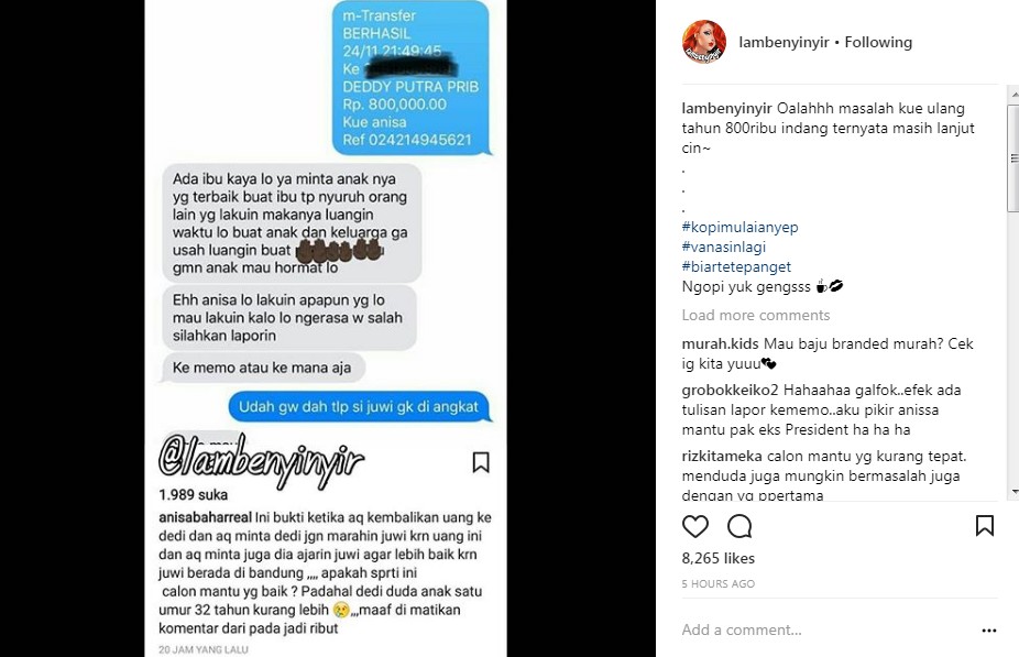 Isi Pesan Annisa Bahar dan Pacar Juwita Bahar