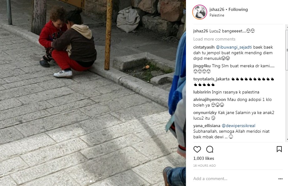 Postingan Jane Shalimar Terkait Anak-Anak Palestina