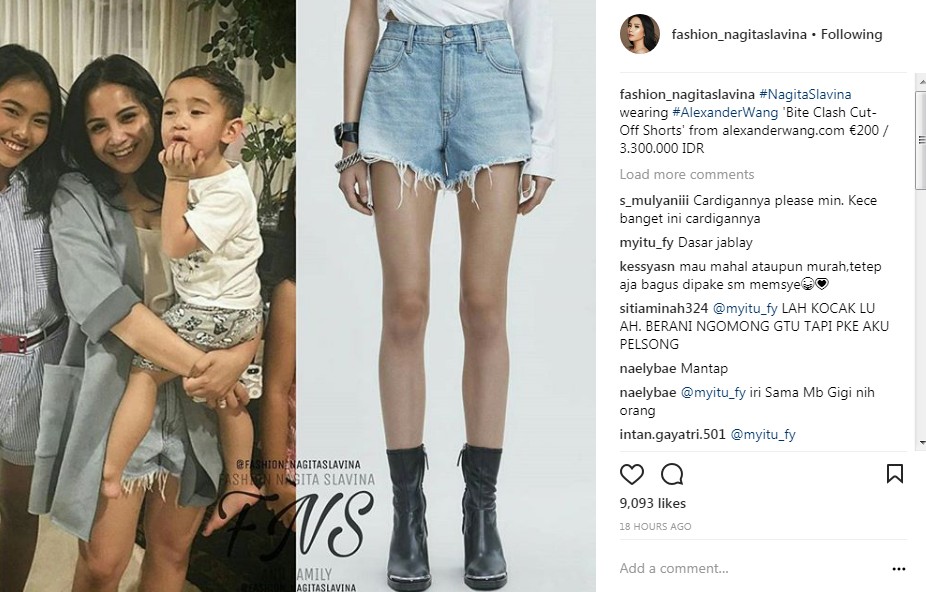 Nagita Slavina Pakai Hot Pants Harga Fantastis