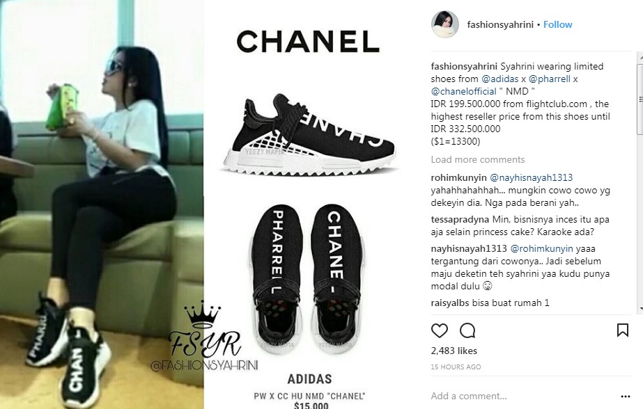 Harga Sepatu Milik Syahrini Ratusan Juta