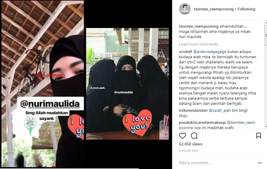 Nuri Maulida dalam Balutan Niqab