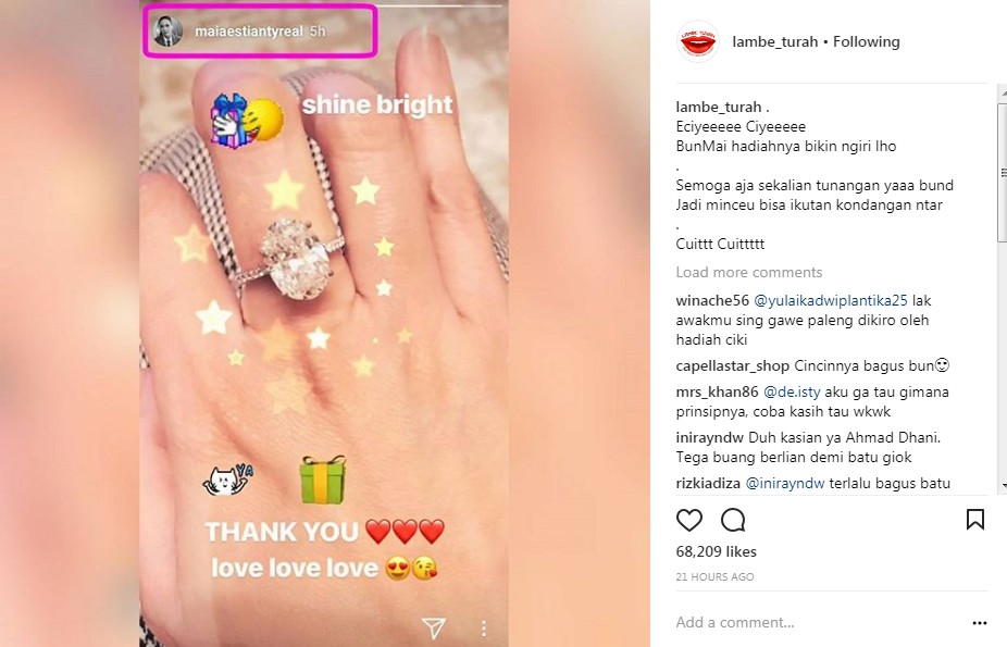 Maia Estianty Kenakan Cincin Berlian Mewah