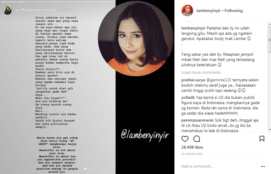 Curahan Hati Prilly latuconsina Soal Pengalaman Diminta Diet