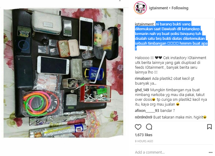 Barang Bukti Dhawiya