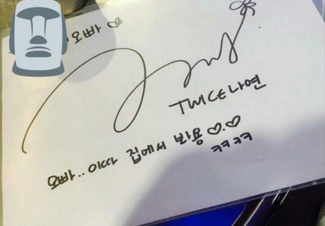 Screeshot surat fans Nayeon