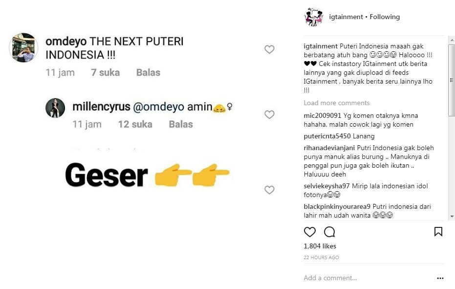 Jawaban Mengejutkan Millendaru Terkait Pernyataan Netter yang Menyebutnya \'The Next Puteri Indonesia\'