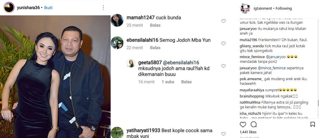 Pose Raul Lemos dan Yuni Shara Buat Salfok