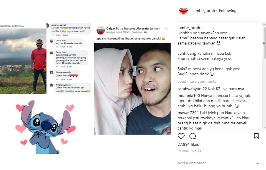 Kemesraan Caisar dengan Wanita Berhijab