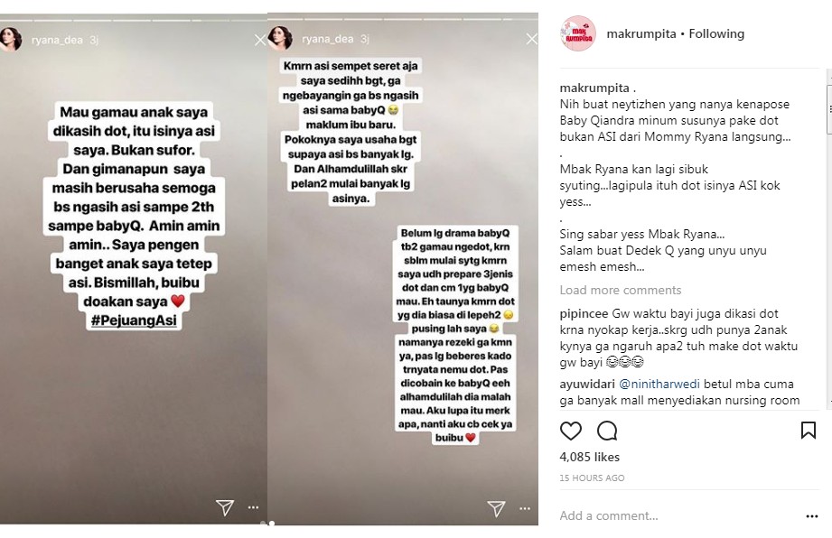Cerita Ryana Dea Soal Perjuangannya Memberikan ASI pada Anak