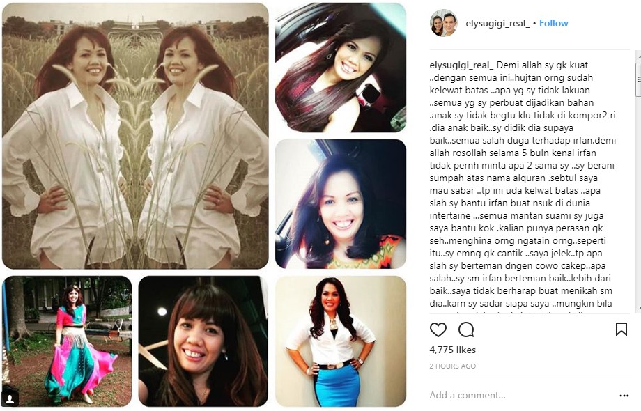 Curahan Hati Ely Sugigi Lantaran Tak Tahan Dihujat