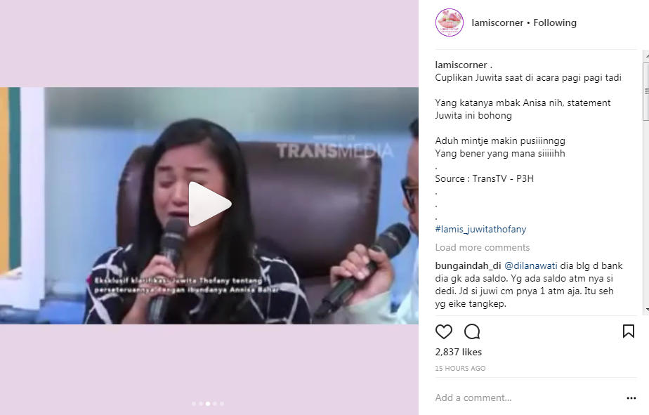 Juwita Thofany Jelaskan Awal Mula Perseteruannya dengan Annisa Bahar