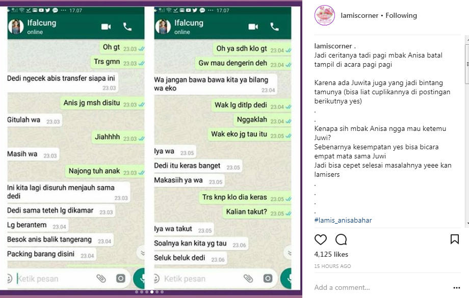 Annisa Bahar Bocorkan Pesan Singkat Kakak Ipar dan Seorang Pria Terkait Bukti Pernyataan Juwita di Program Pagi Pagi Pasti Happy