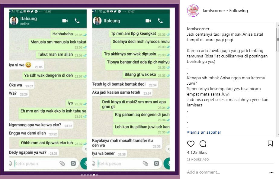 Annisa Bahar Bocorkan Pesan Singkat Kakak Ipar dan Seorang Pria Terkait Bukti Pernyataan Juwita di Program Pagi Pagi Pasti Happy
