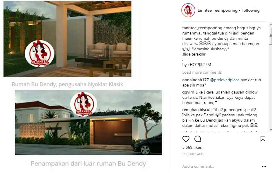 Diduga Desain Rumah Mewah Bu Dendy