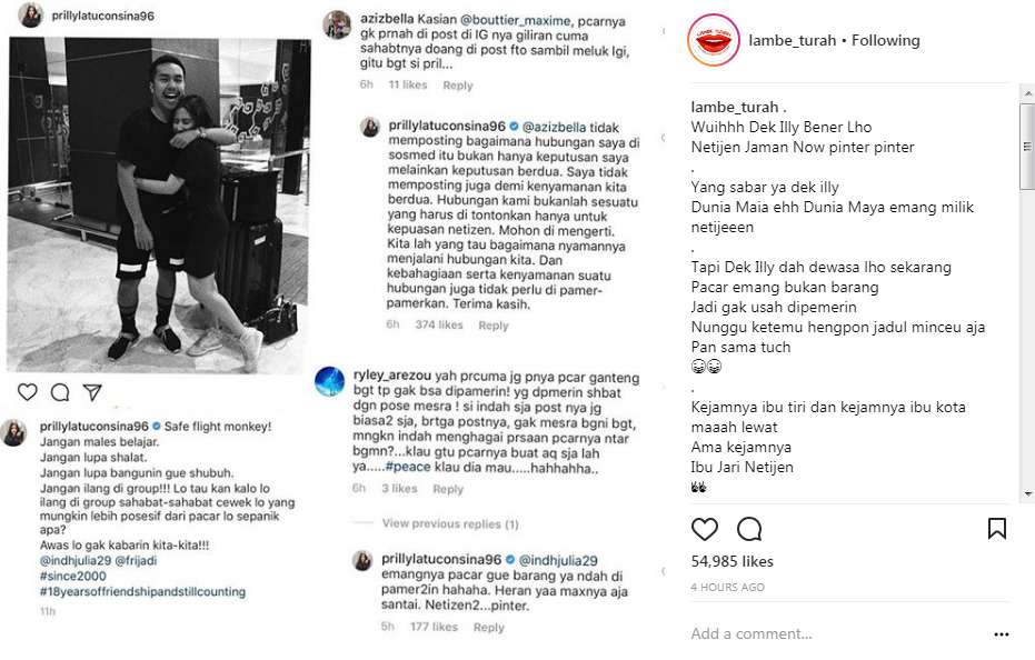Jawaban Menohok Prilly Latuconsina Terhadap Komentar Netter Pasca Dirinya Peluk Sahabat Lelakinya