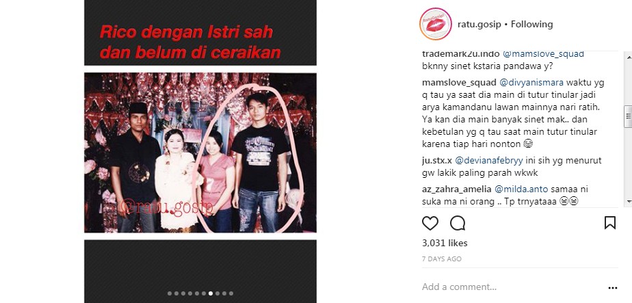 Rico Verald dan Istri Sah yang Belum Diceraikan