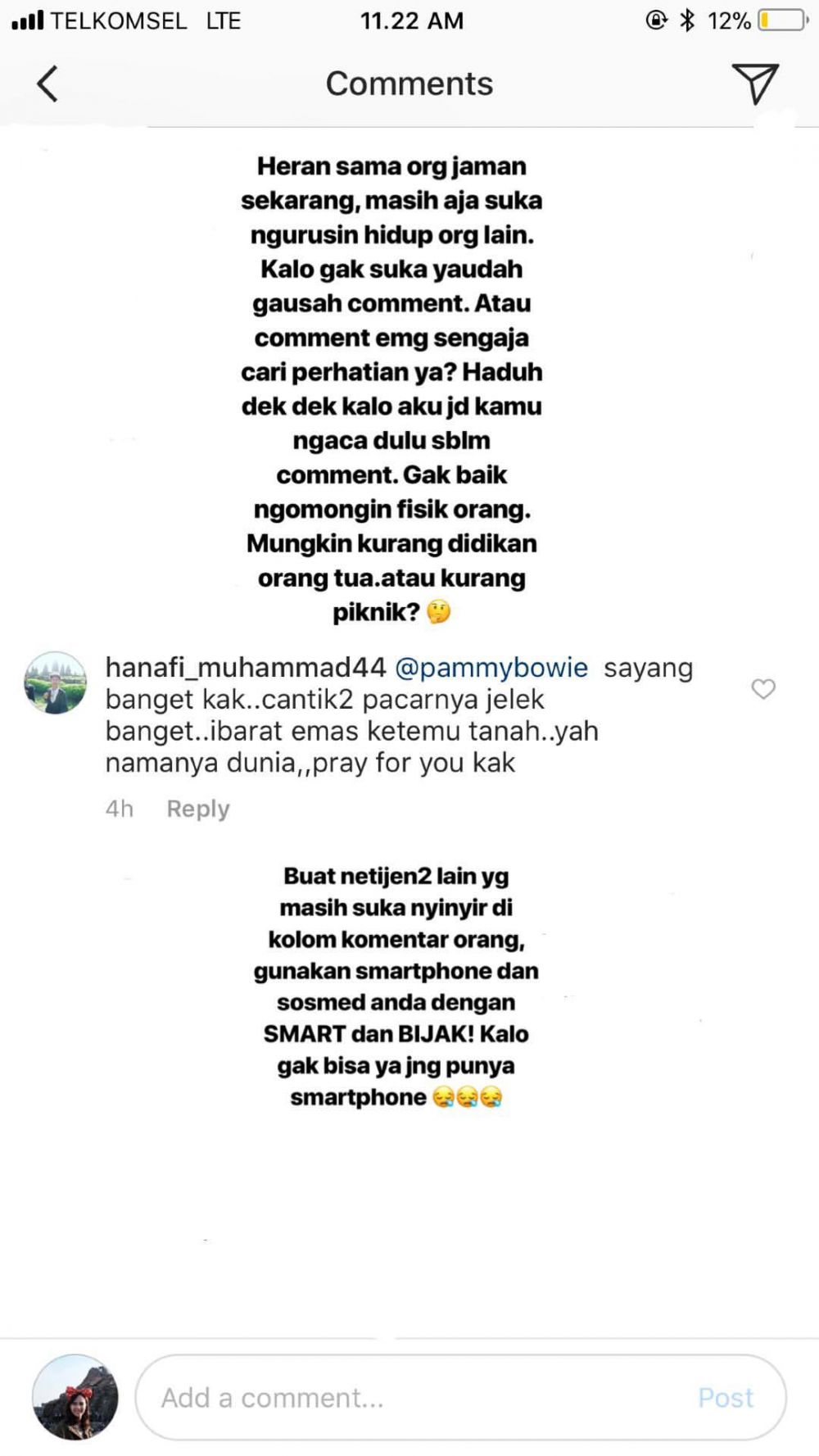 Netter Menghina Kekasih Pamela Bowie