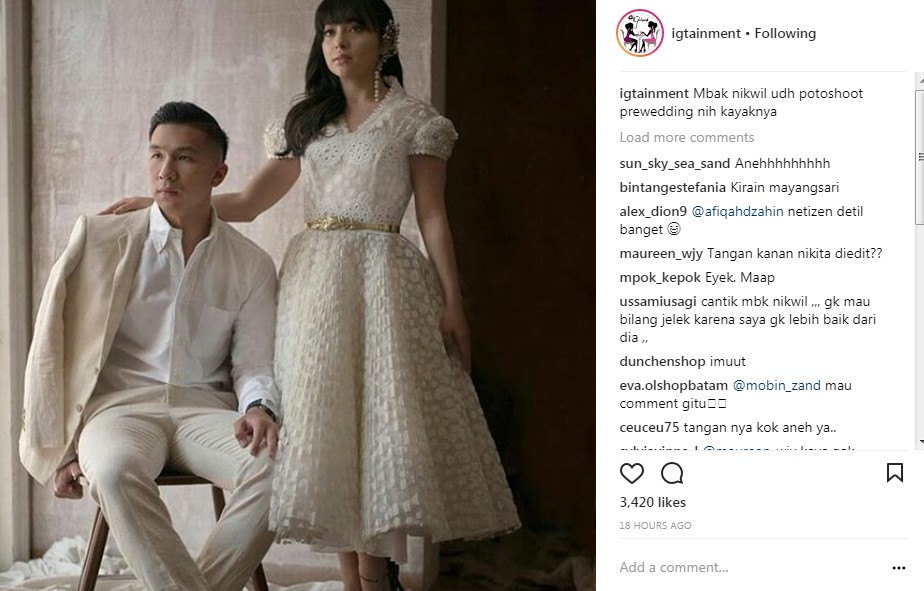 Pemotretan Antara Nikita Willy dan Kekasih yang Diduga Prewedding