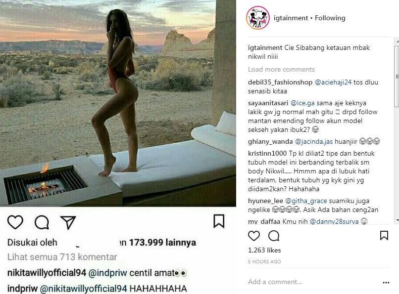 Reaksi Nikita Willy Saat Kekasih Ketahuan Kepo di Akun Wanita Seksi Ini