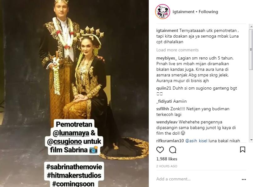Luna Maya dan Christian Sugiono Sesi Pemotretan Untuk Film \'Sabrina\'