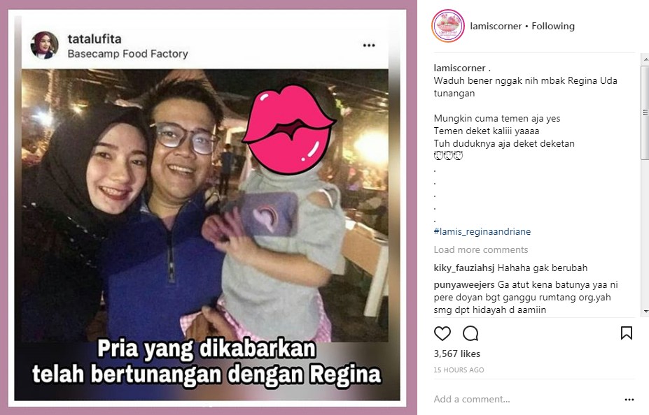 Wajah Istri Pria yang Digosipkan Nikahi Regina Jadi Sorotan