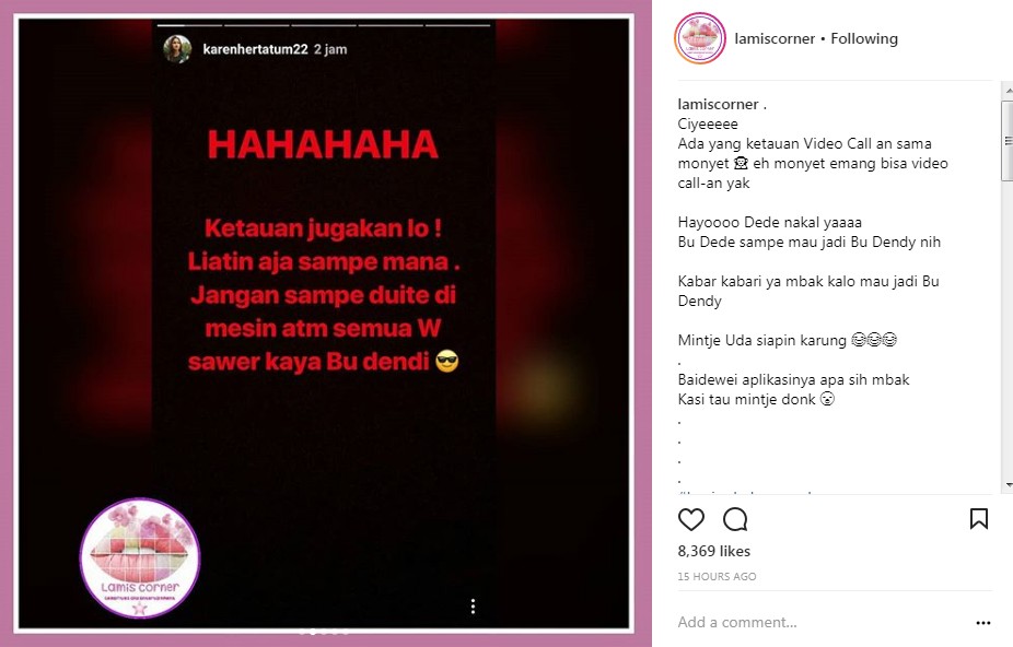 Karen Hertatum Seakan Mengendus Bau Perselingkuhan Dede Sunandar