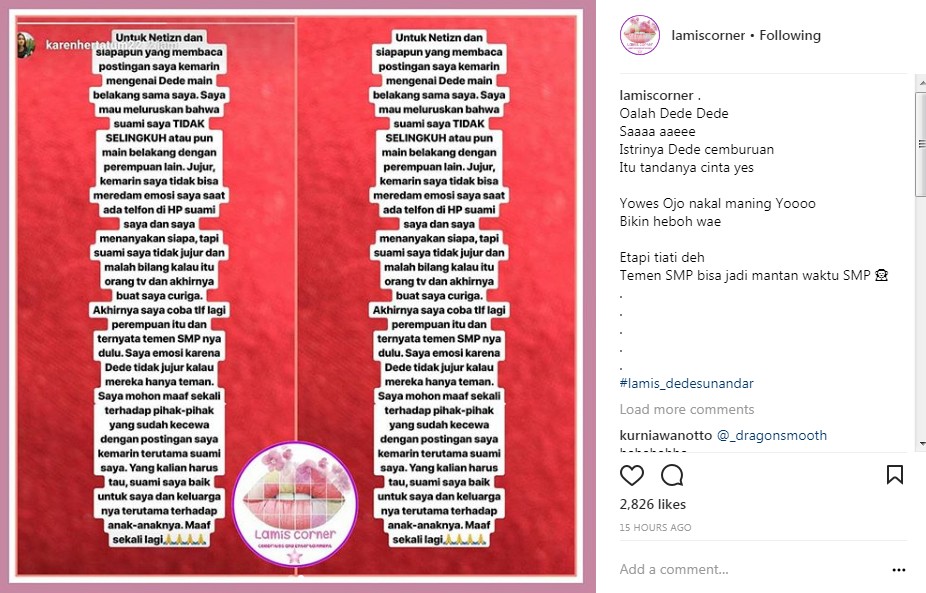 Karen Hertatum Beri Klarifikasi Terkait Kecurigaan Dede Sunandar Selingkuh