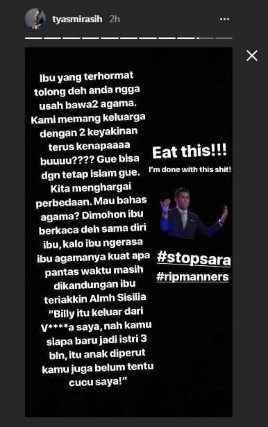 Kemarahan Tyas Mirasih Saat Disinggung Soal Agama