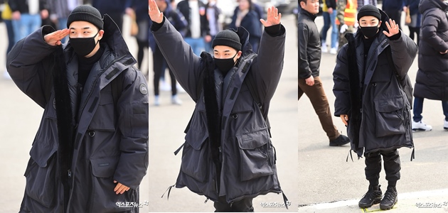 Penampilan Taeyang Saat Berangkat Wamil