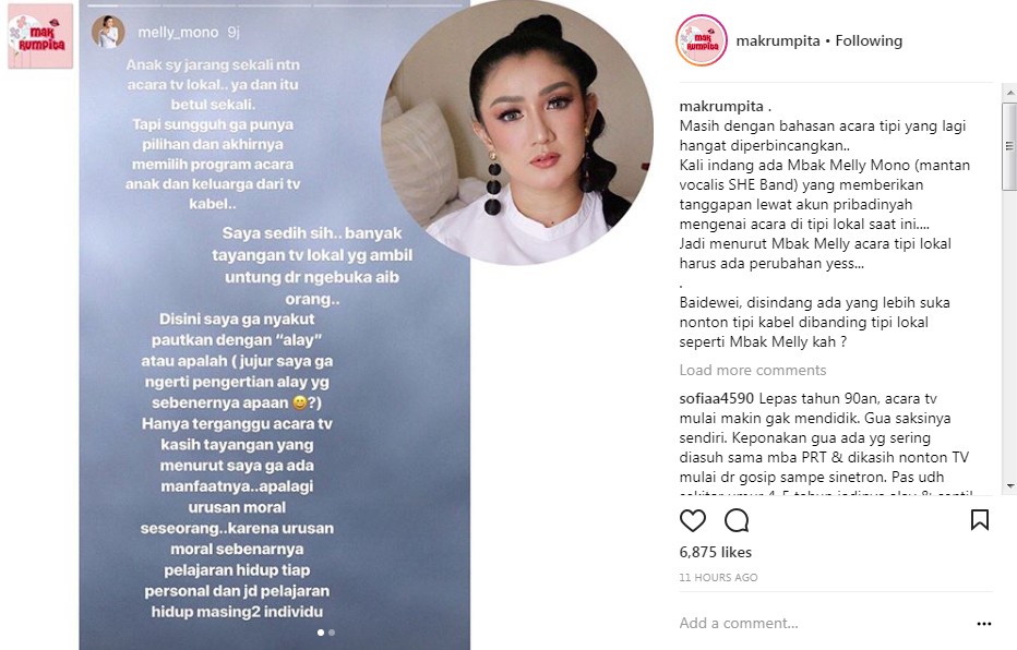 Melly Mono Setuju Dengan Opini Deddy Corbuzer