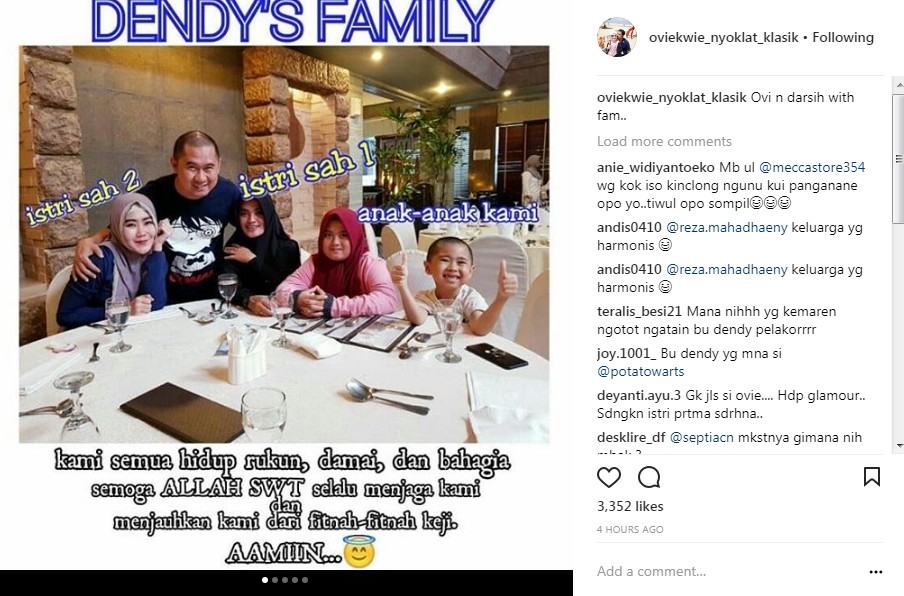 Bu Dendy Makan Bersama Keluarga