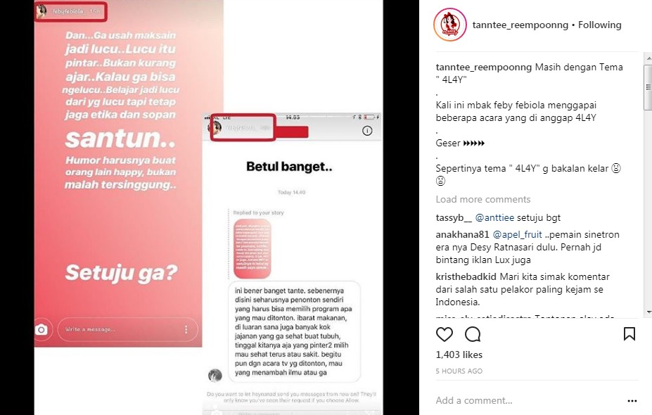 Feby Febiola Buka Suara Soal Acara Alay