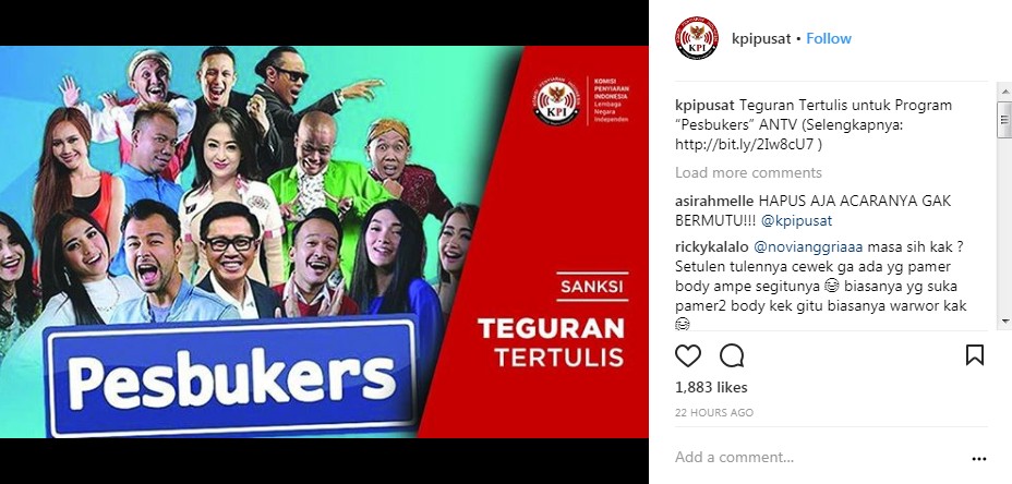 KPI Pusat Tegur \'Pesbukers\'