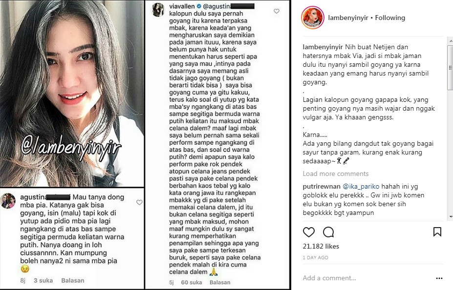 Klarifikasi Via Vallen Terkait Goyangan Vulgar