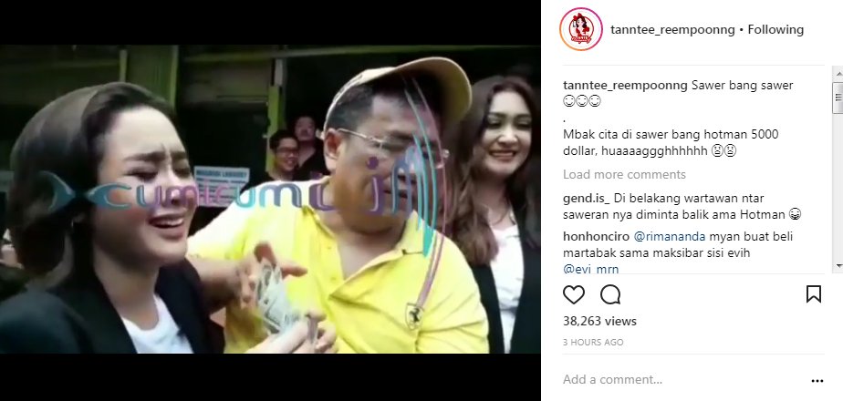 Cita Citata Pamer Senyum Canggung Pasca Hotman Paris Menunjukkan Uang Sawerannya