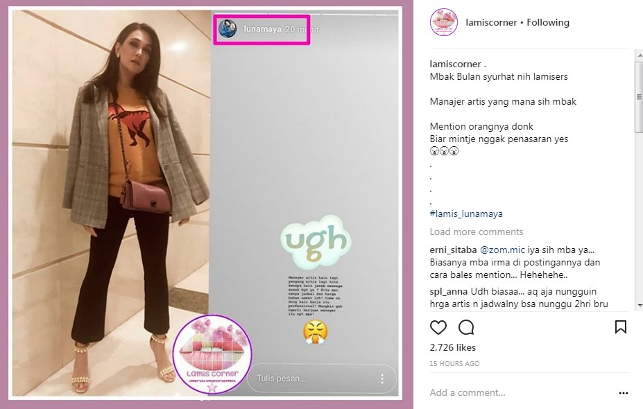 Curahan Hati Luna Maya Soal Manajer yang Bawahi Artis Hits