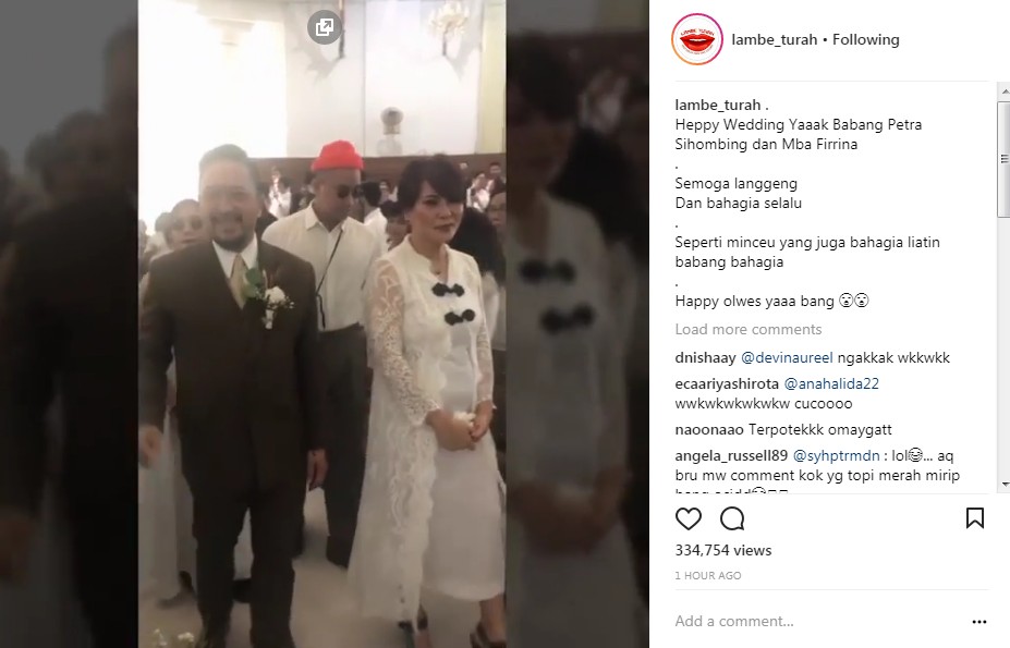 Kedua Orang Tua Petra Sihombing Dampingi Dirinya Saat Menikah