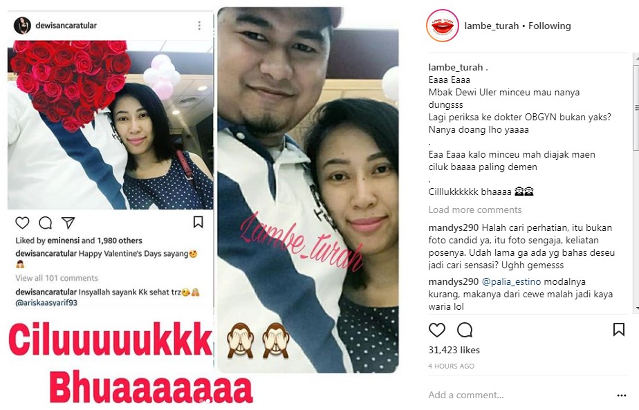 Foto Mesra Dewi Sanca dan Seorang Pria