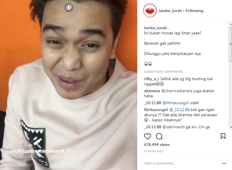 Billy syahputra Heboh Sebut Nikita Mirzani Hamil