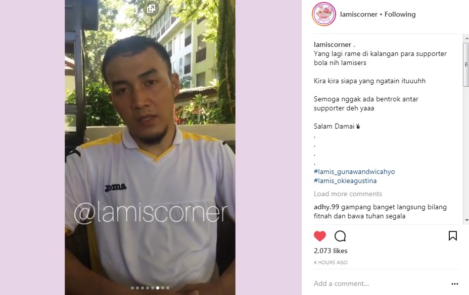 Suami Okie Agustina Tegaskan Tak Hina Pendukung Persib