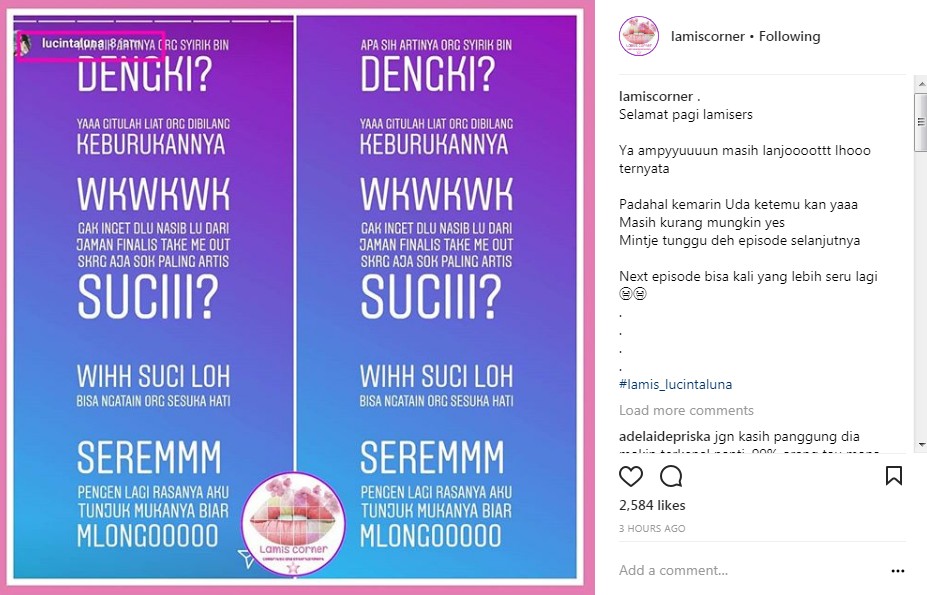 Dugaan Balasan Sindiran dari Lucinta Luna Untuk Nikita Mirzani