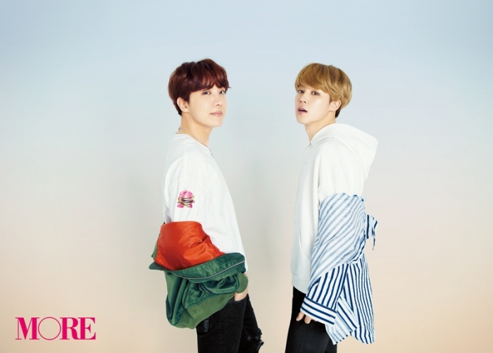 Pemotretan J-Hope dan Jimin BTS di Majalah Jepang More