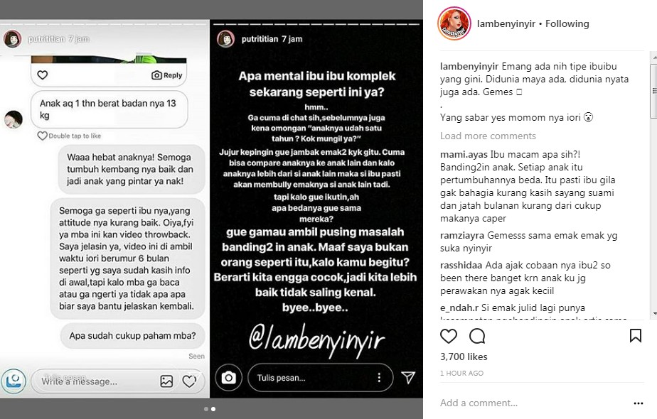 Putri Titian Sewot Anaknya Dibanding-Bandingkan