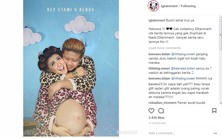 Rey Utami Lakukan Pemotretan Kehamilan Bareng Suami