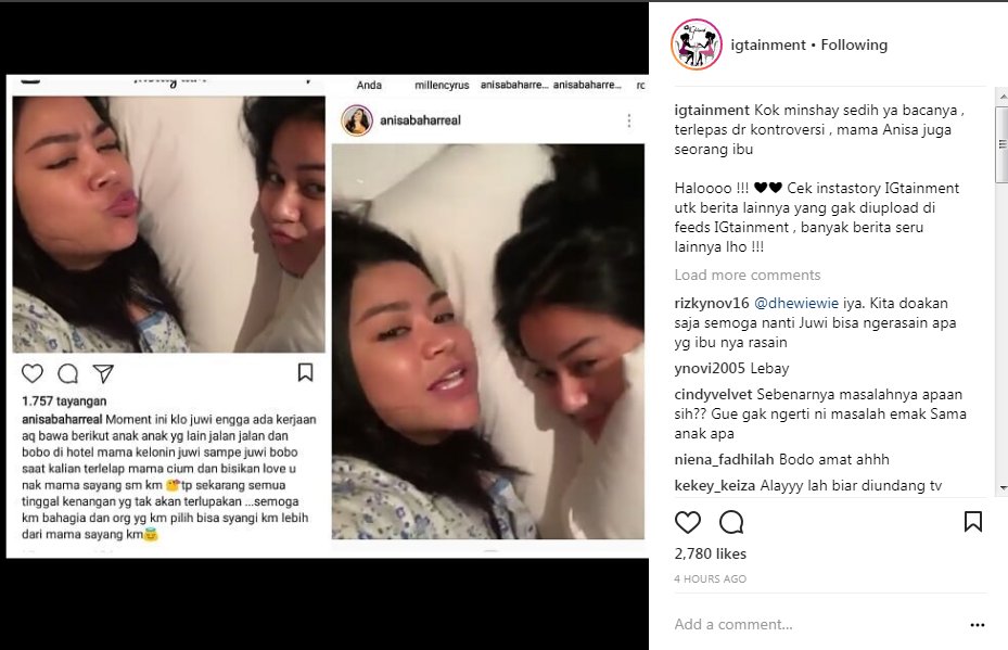 Annisa Bahar Posting Meomen Bersama Juwita Bahar