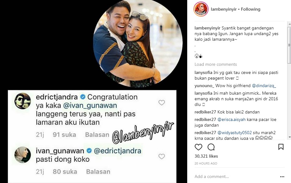Celetukan Edric Tjandra Soal Lamaran