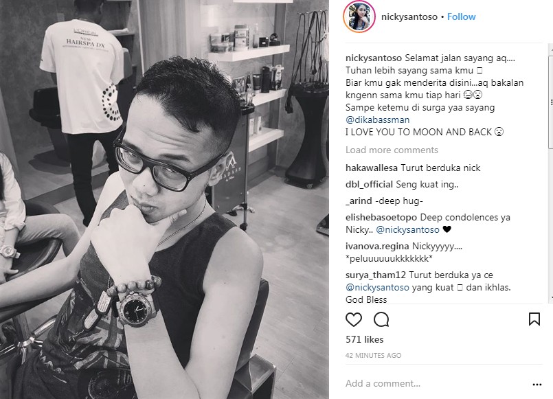 Ungkapan Duka Istri Andika Kerispatih